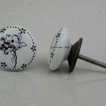 Violets Flowre Flat Knob (1)